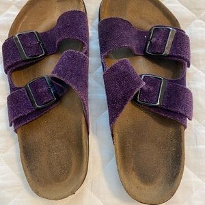 Vintage Birkenstock Arizona Sandals - Purple Suede